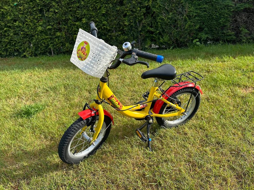 Kinderfiets in goede staat met mandje en steunwieltjes, Ophalen