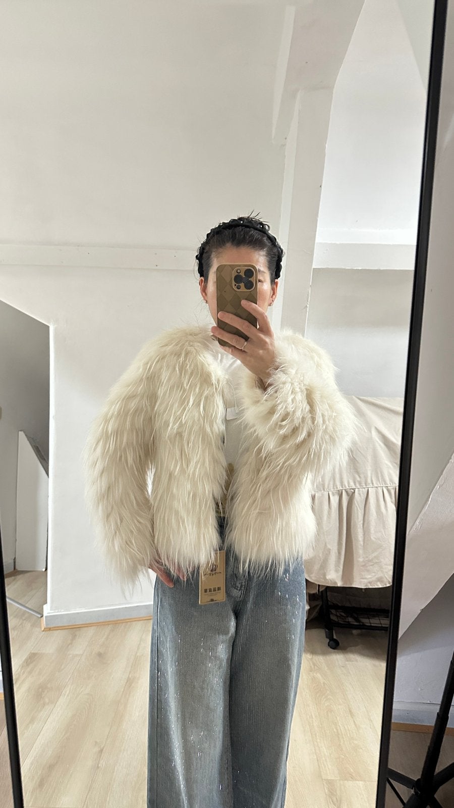 Veste crème, Enlèvement ou Envoi, Neuf, Taille 36 (S), Beige