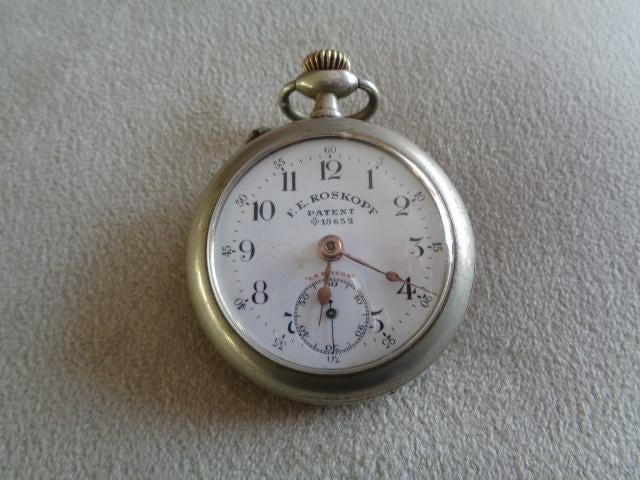 Montre Gousset. Marque: "F.E.Roskopf". Vintage, Verzenden