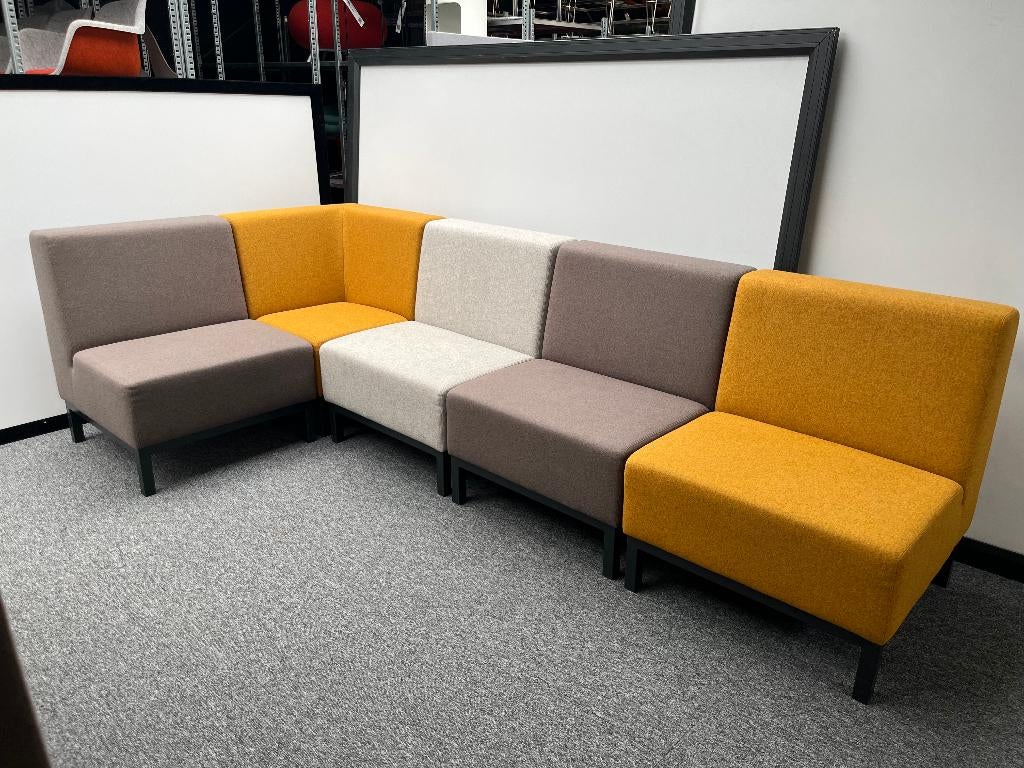 Modulaire lounge bank, Huis en Inrichting, Zetels | Zetels, Ophalen, Hoekbank, Stof