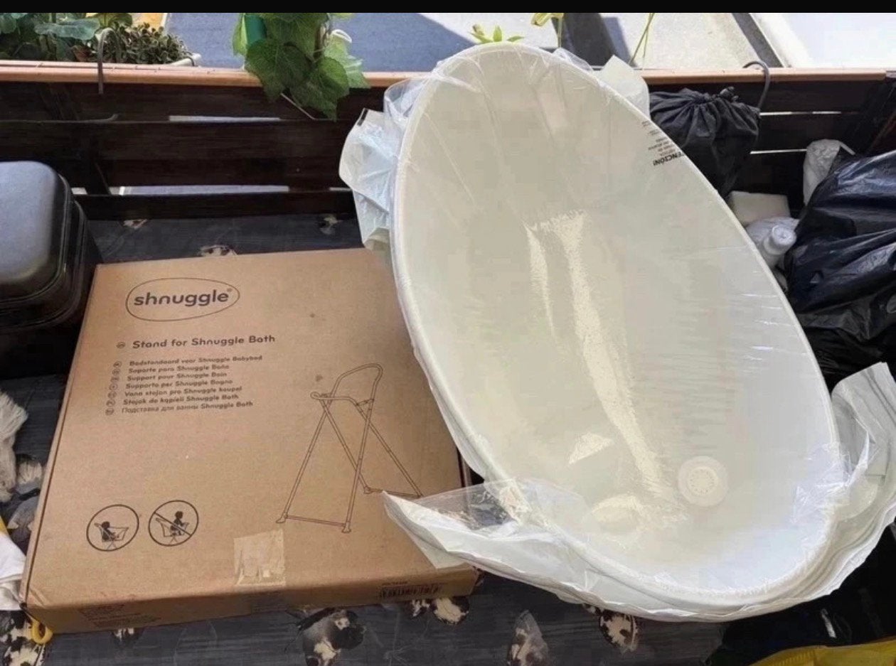 Shnuggle Babybad met bijbehorende Standaard Inclusief doos, Tuin en Terras, Ophalen of Verzenden, Zo goed als nieuw