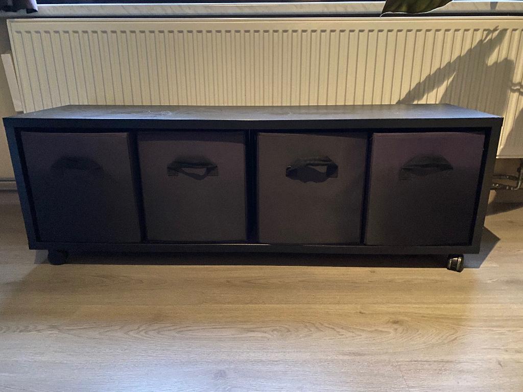 Opbergmeubel met 4 boxen, Ophalen, Zo goed als nieuw, Overige typen