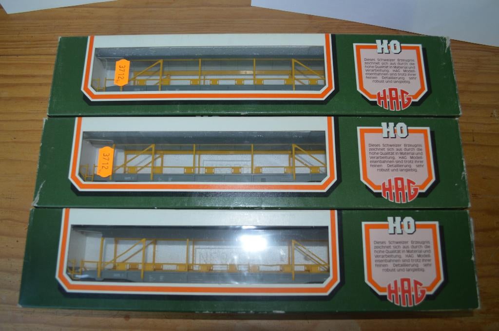 HAG 370 : 3 pièces pour les réseaux de Märklin, Analogique, Enlèvement ou Envoi, Courant alternatif, Wagon