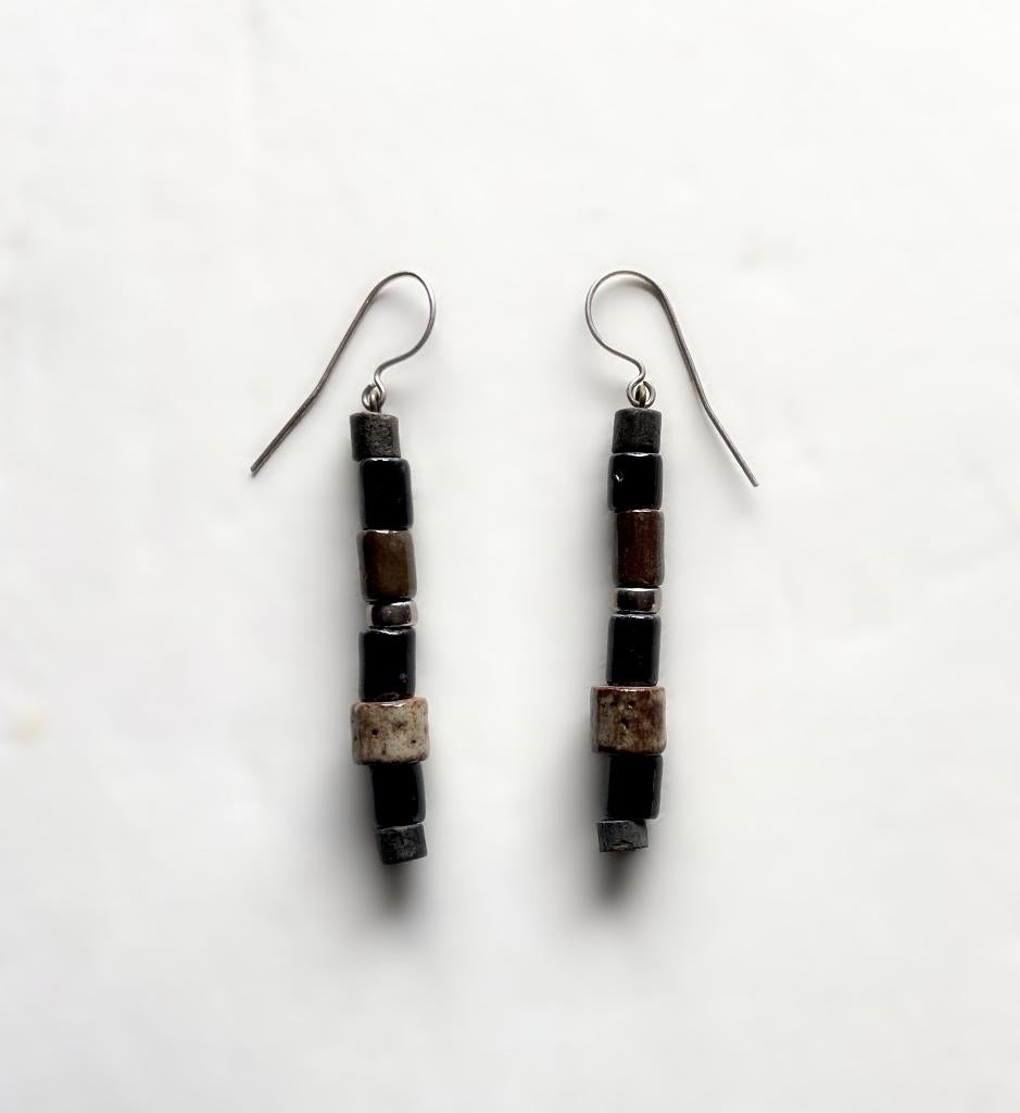 Boucles d'oreilles artisanales pendantes perles céramique, Bijoux, Sacs & Beauté, Boucles d'oreilles, Comme neuf, Pendantes, Autres matériaux