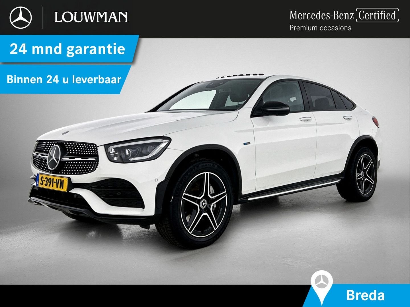 Mercedes-Benz GLC 300 e 4MATIC Premium Plus | Schuifdak | 36, Auto's, Mercedes-Benz, Automaat, Zwart, Wit, GLC