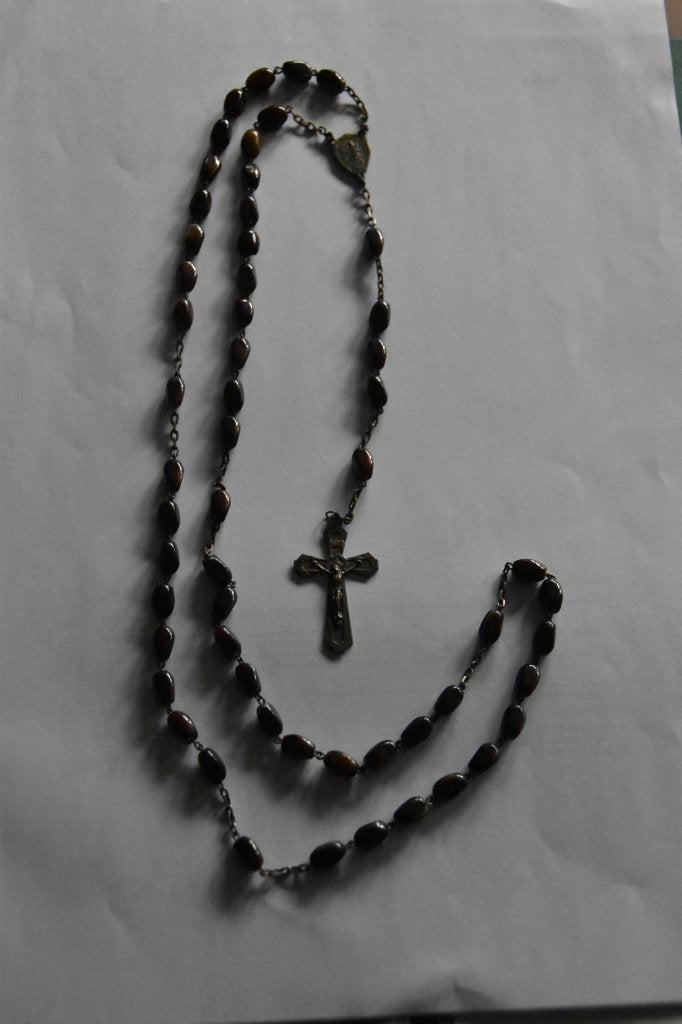 oude stenen paternoster, Enlèvement, Comme neuf, Bijoux, Christianisme | Catholique