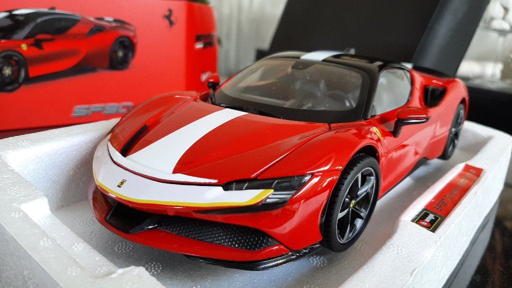 Ferrari Signature SF90 Stradale Bburago 1:18, Ophalen of Verzenden, Nieuw, Burago