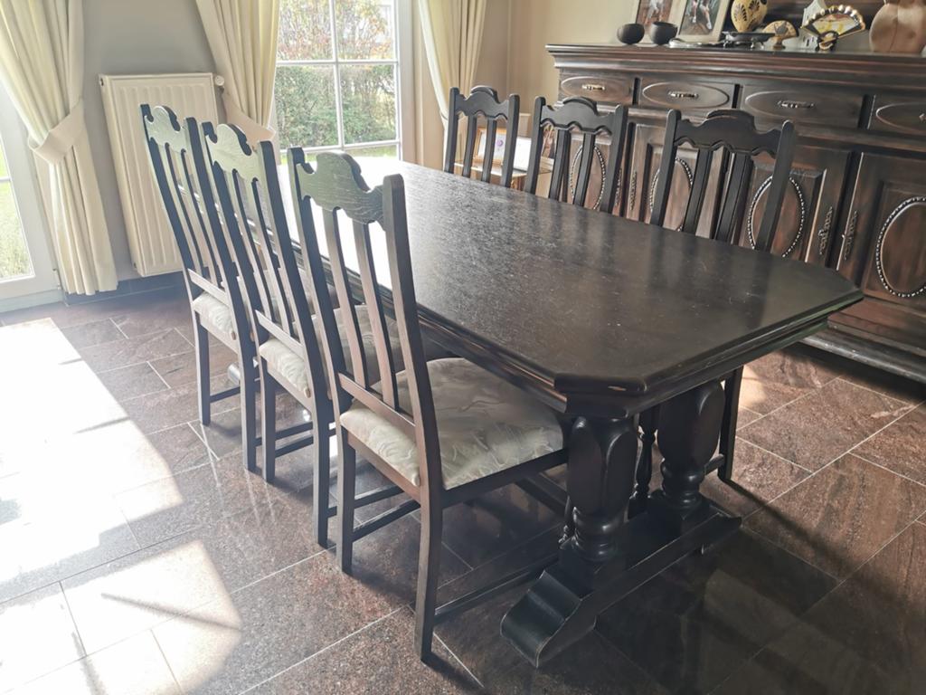 Eetkamer 2 kasten en een tafel plus 6 stoelen, Huis en Inrichting, Ophalen, Zo goed als nieuw
