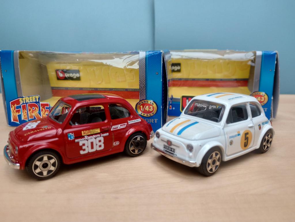 Burago Fiat 500 Abarth 1/43, Enlèvement ou Envoi, Comme neuf, Voiture