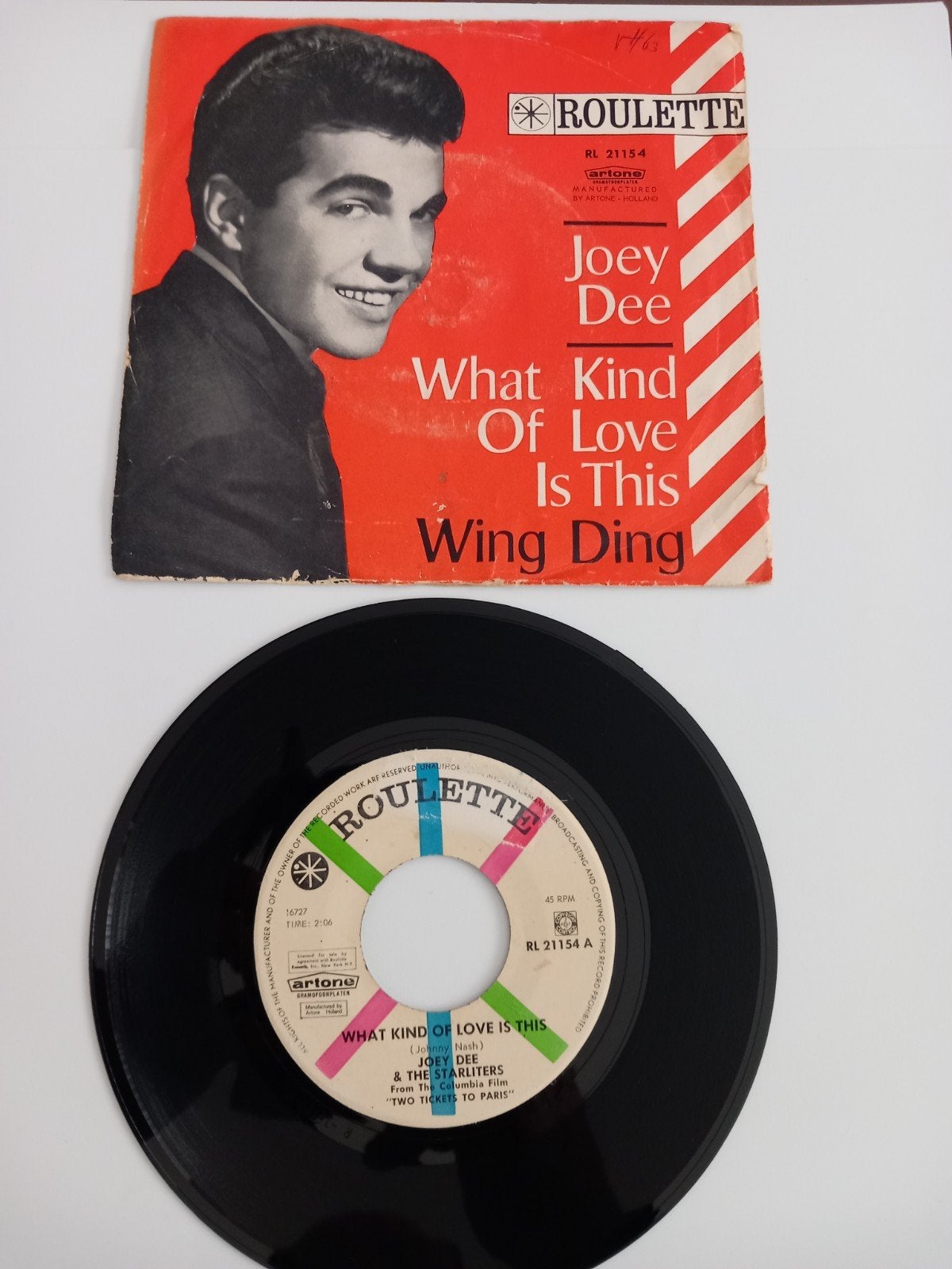 JOEY DEE. WHAT KIND OF LOVE IS THIS. 60S.. 45T, Ophalen of Verzenden