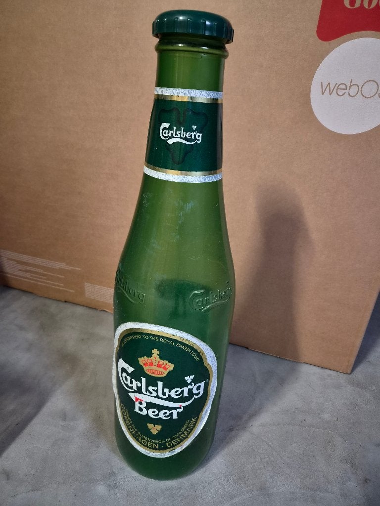 Carlsberg - Grote fles spaarpot, Ophalen, Gebruikt, Flesje(s), Overige merken