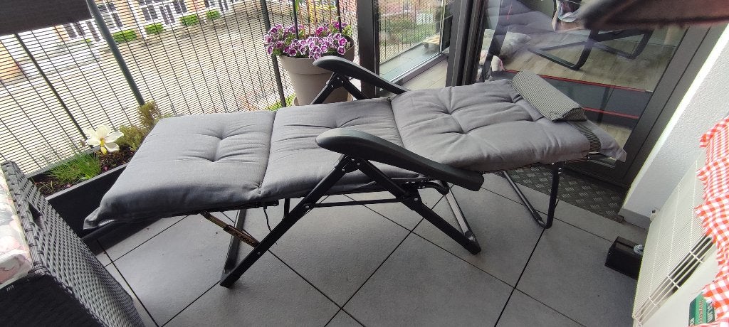 chaise longue de terrasse, Enlèvement, Comme neuf, Métal, Réglable