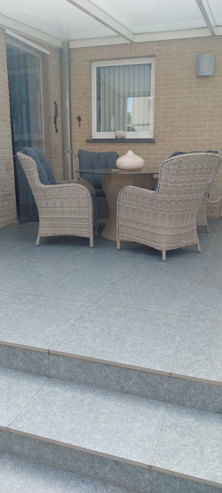 tafel en 4 zetels met kussen, Tuin en Terras, Ophalen