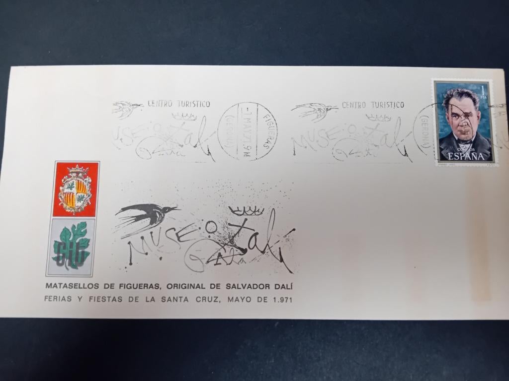 Brief uit Spanje van musea Salvator Dali lot 3, Postzegels en Munten, Postzegels | Europa | België, Ophalen of Verzenden