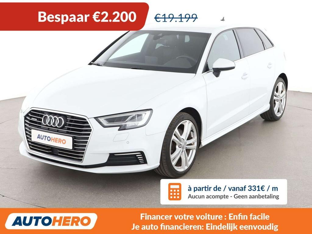 Audi A3 40 e-tron sport (bj 2020, automaat), Auto's, Gebruikt, Wit, 1395 cc, 5 deurs