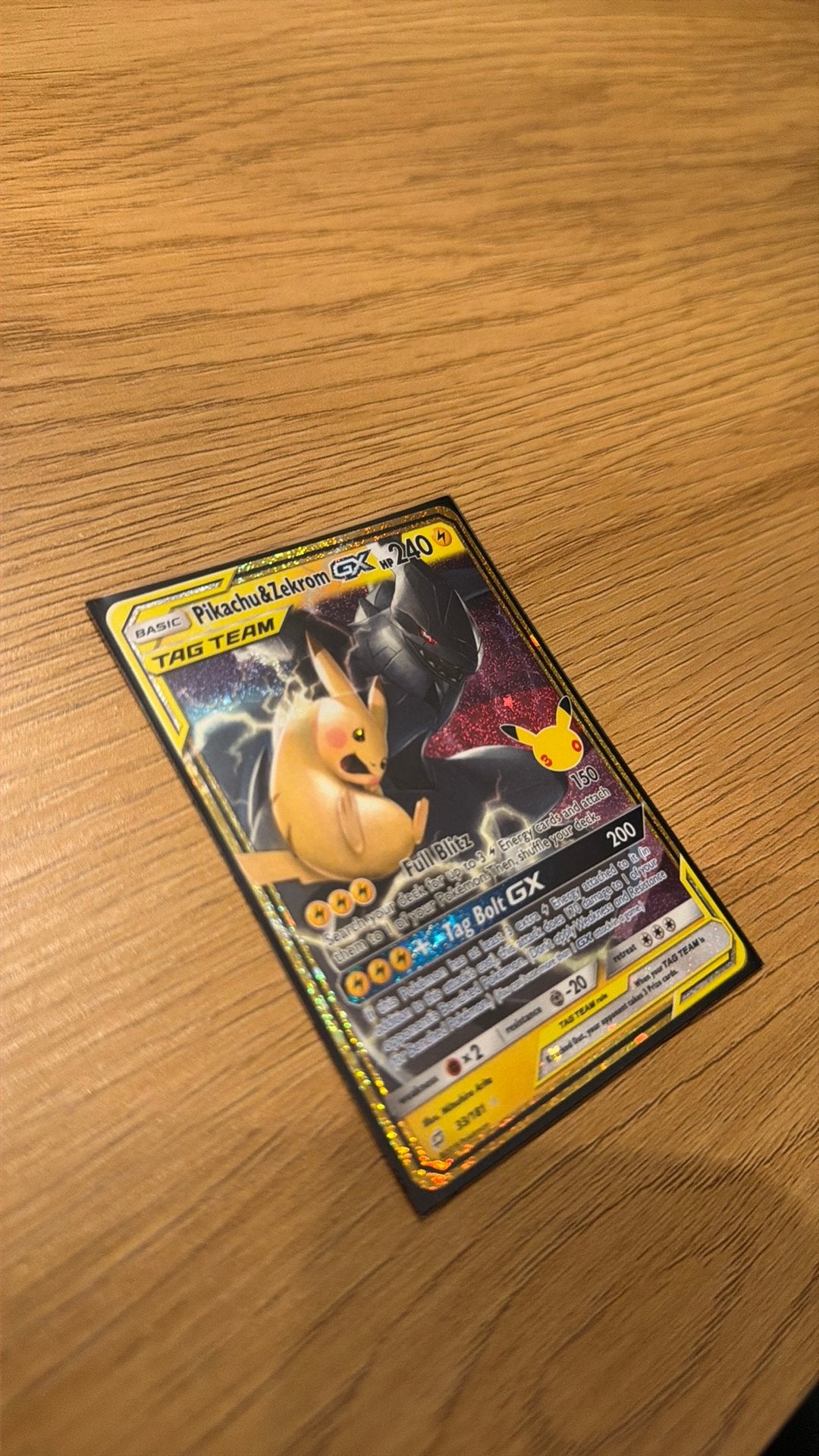 Pikachu&zerkom GX - Pokemon kaart, Ophalen, Zo goed als nieuw