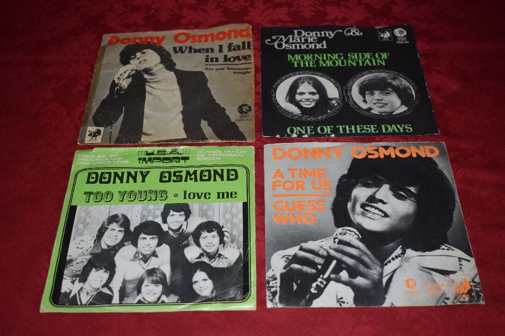 45t's uit de tijd van donny osmond & mary osmond, Enlèvement ou Envoi, Comme neuf, 7 inch, Pop