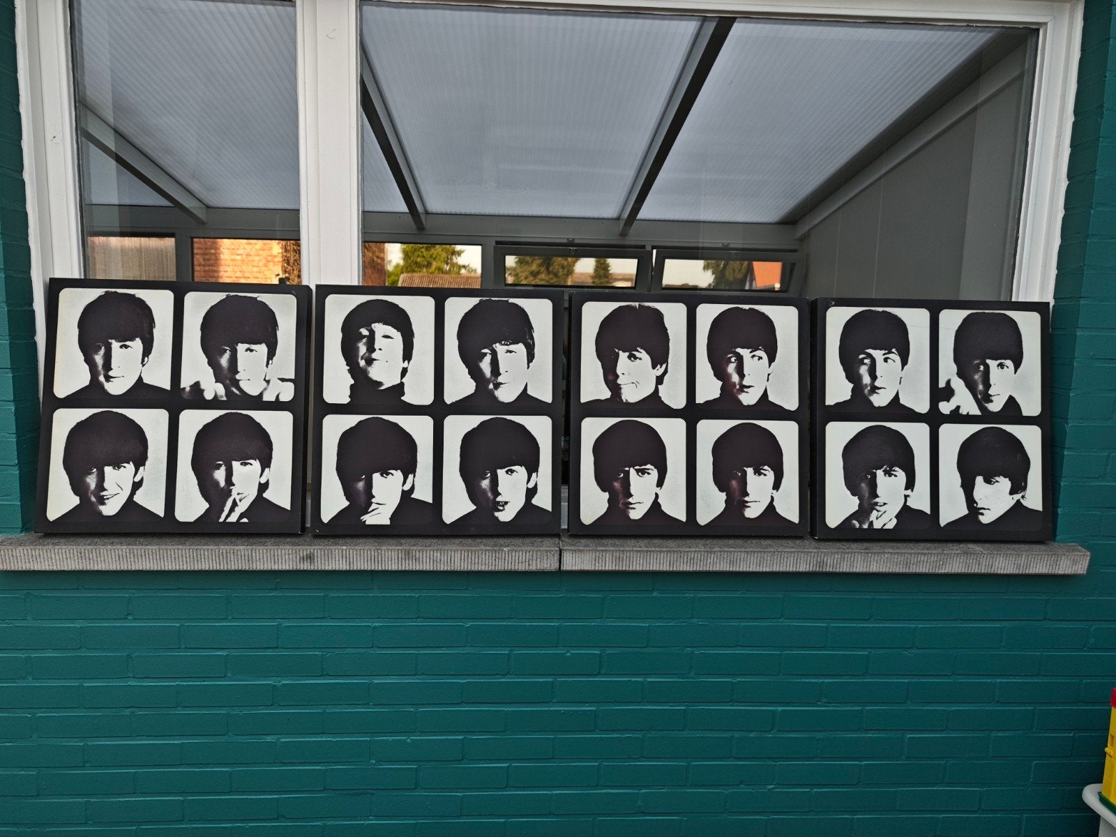 4 canvassen op doek The Beatles 50 x 50 cm, Hobby & Loisirs créatifs, Peinture, Enlèvement, Toile