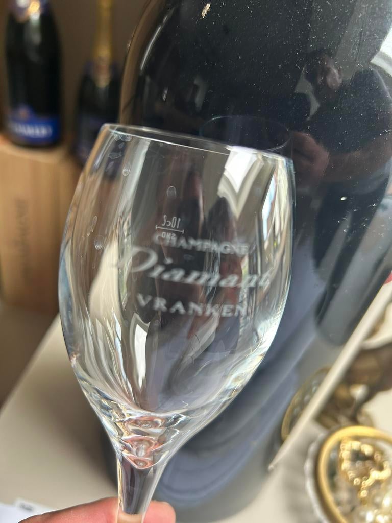 Champagne diamant vranken glazen, Ophalen, Zo goed als nieuw