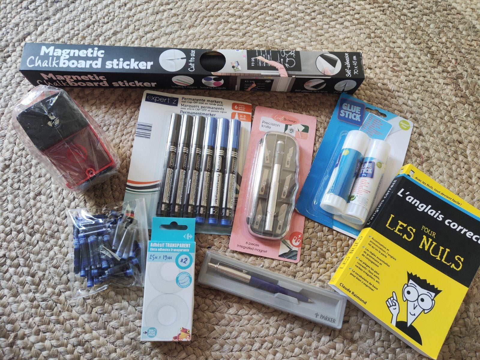 Lot fournitures et papeterie 100% NEUVES - Stylo Parker, Liv, Divers, Fournitures scolaires, Enlèvement, Neuf