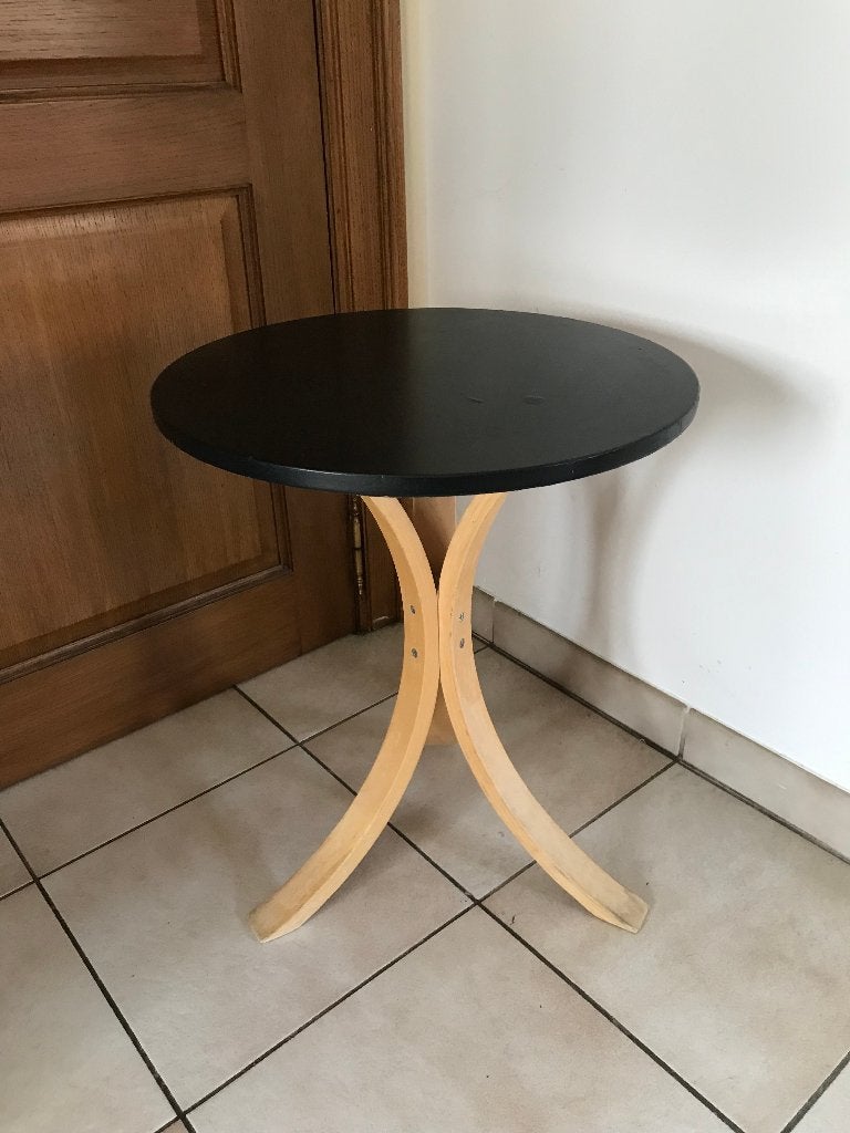 ikea bijzettafeltje met zwart blad, Rond, Moins de 55 cm, 45 à 60 cm, Enlèvement