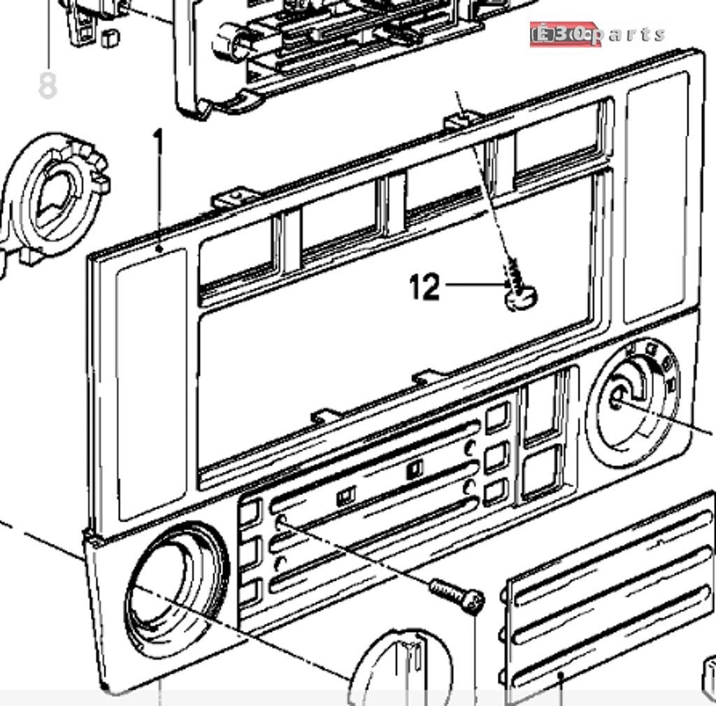 Kachel bedienings paneel zonder klok BMW 3 serie E30 type 1, -, Utilisé, -, Enlèvement ou Envoi