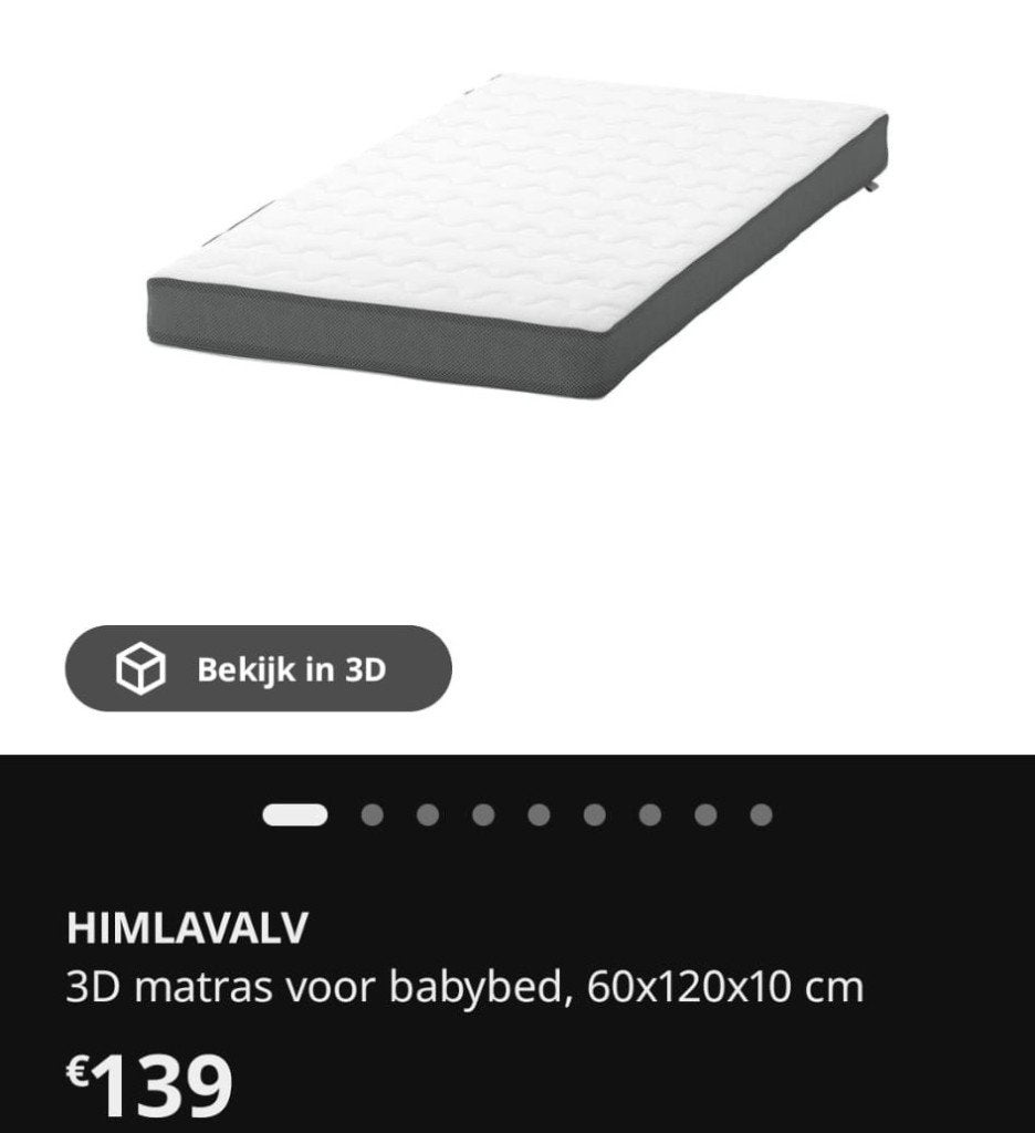 Babymatras Himlavalv, Enfants & Bébés, Enlèvement, Comme neuf, Matelas