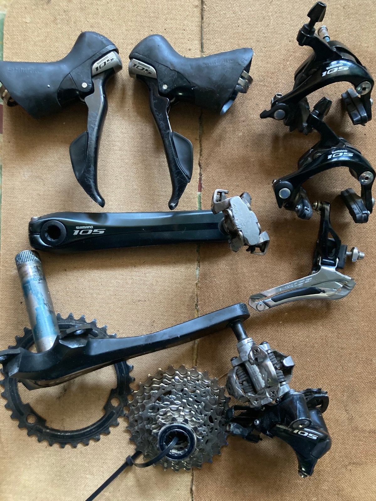 Pièces de vélo de route Shimano 105, Enlèvement ou Envoi, Comme neuf, Racefiets