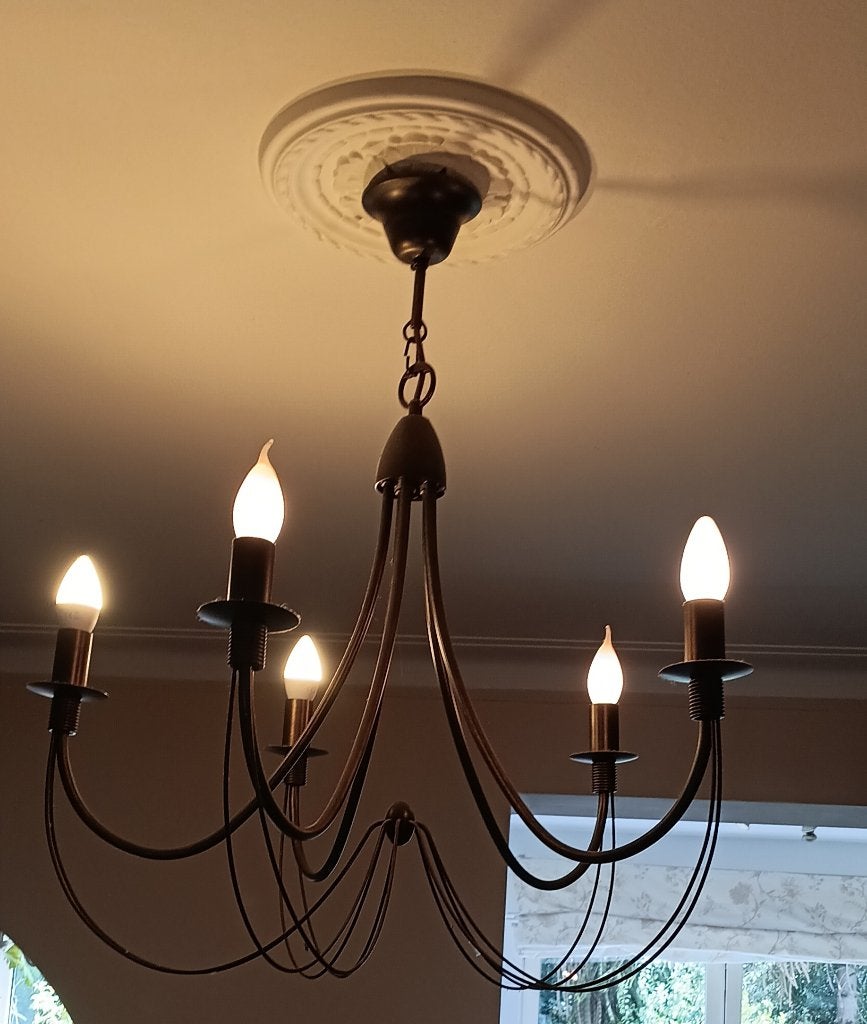 Luster, Maison & Meubles, Lampes | Lustres, Enlèvement, Comme neuf, Métal