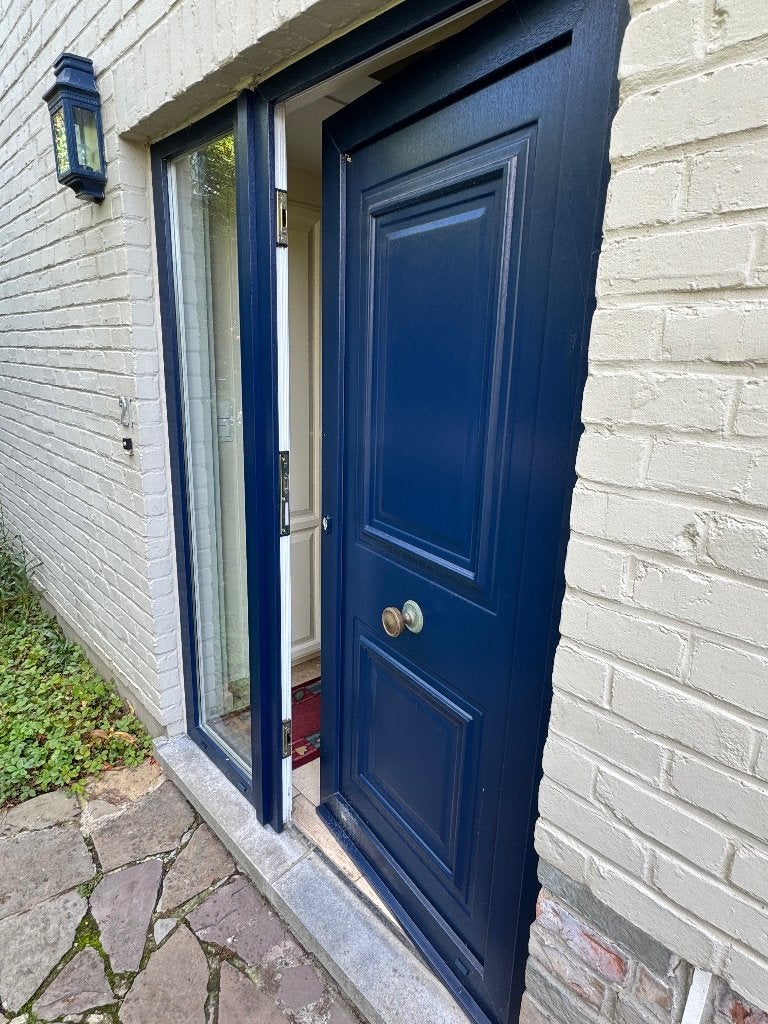 Porte d'entrée bleu foncé, Bricolage & Construction, Porte extérieure, Verre, Porte pliante, Enlèvement