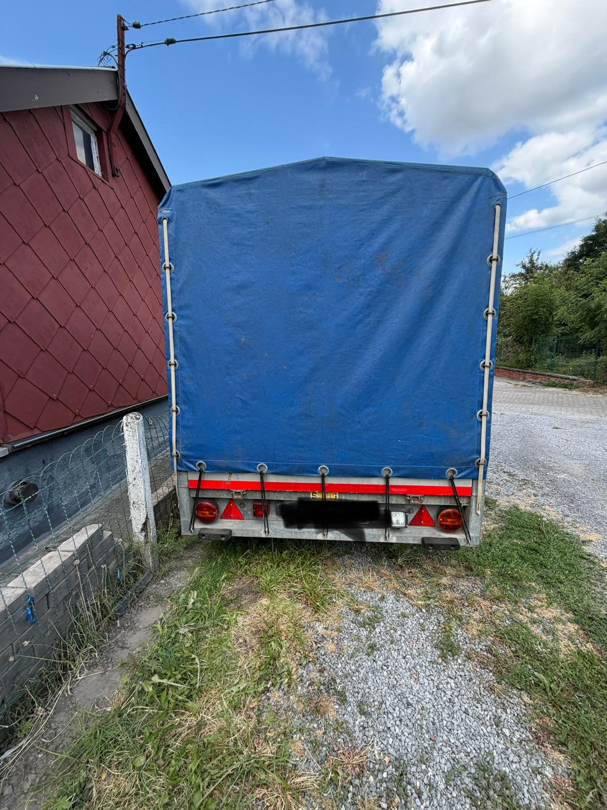 Remorque bâchée SARIS double essieu – PTAC 2.000 kg, Autos : Divers, Remorques, Enlèvement, Utilisé