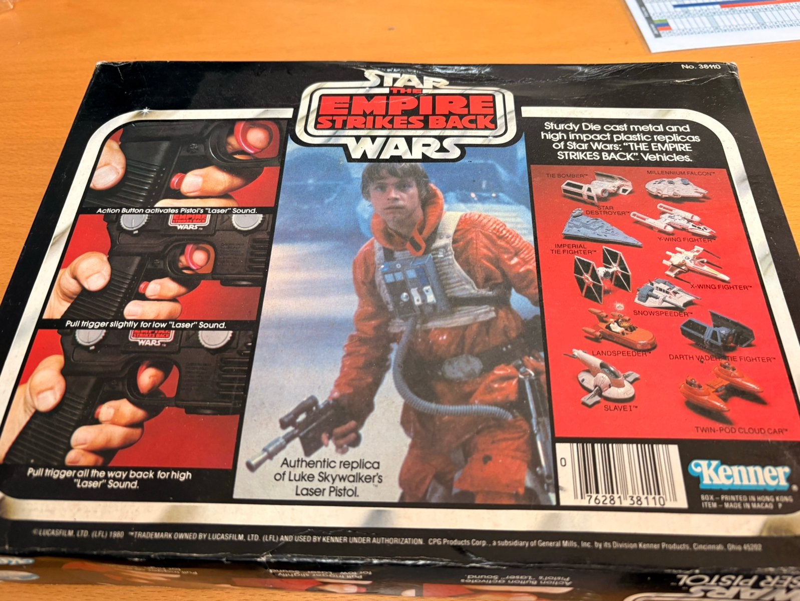STAR WARS Vintage Kenner 1980 - Laser Pistol, Ophalen of Verzenden, Gebruikt, Spel