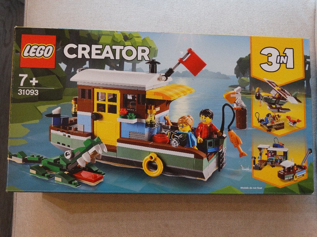 Lego Creator 3in1: set 31093 (Riverside Houseboat), Lego, Ophalen of Verzenden, Zo goed als nieuw, Compleet