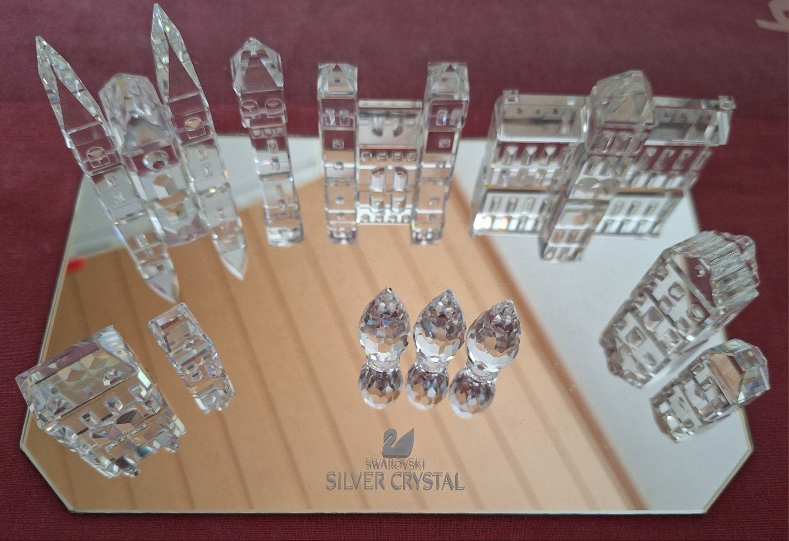 Stad compleet 9-delig Swarovski op spiegeltje, Ophalen