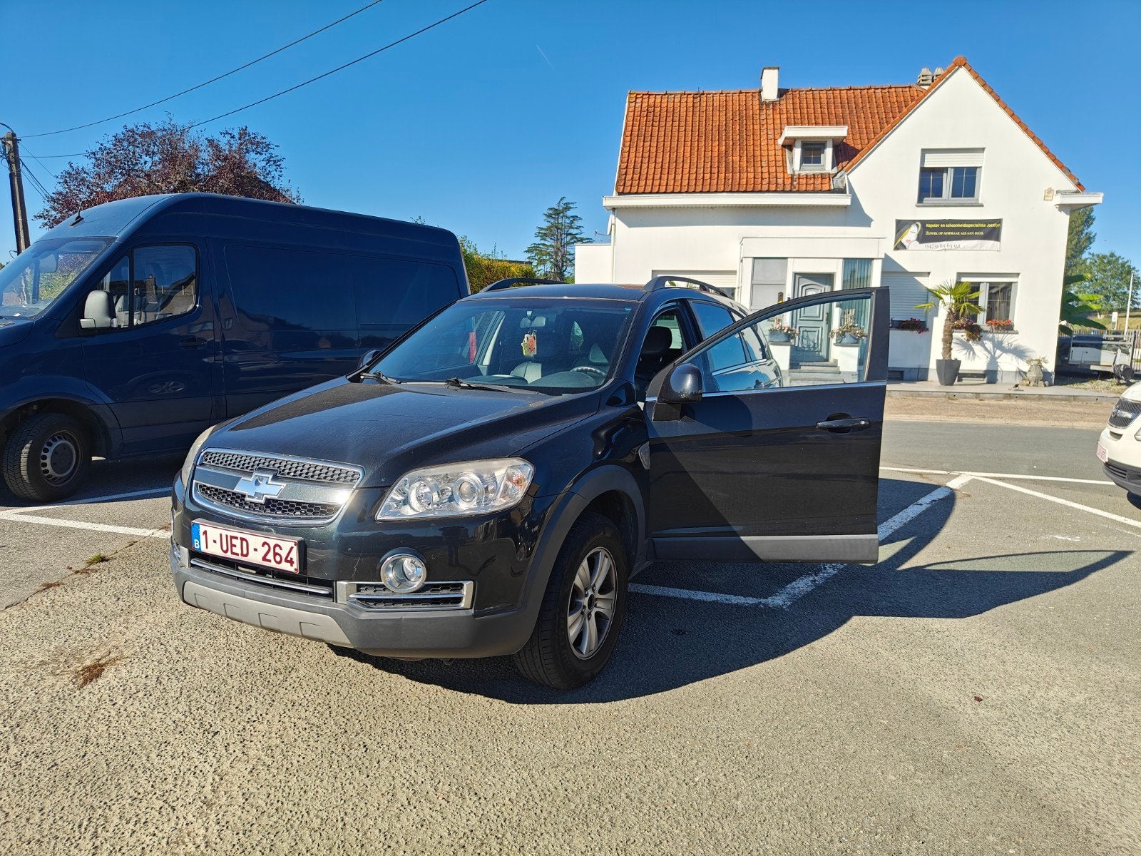 chevrolet captiva 2010, Auto's, Voorwielaandrijving, Zwart, Zwart, Leder