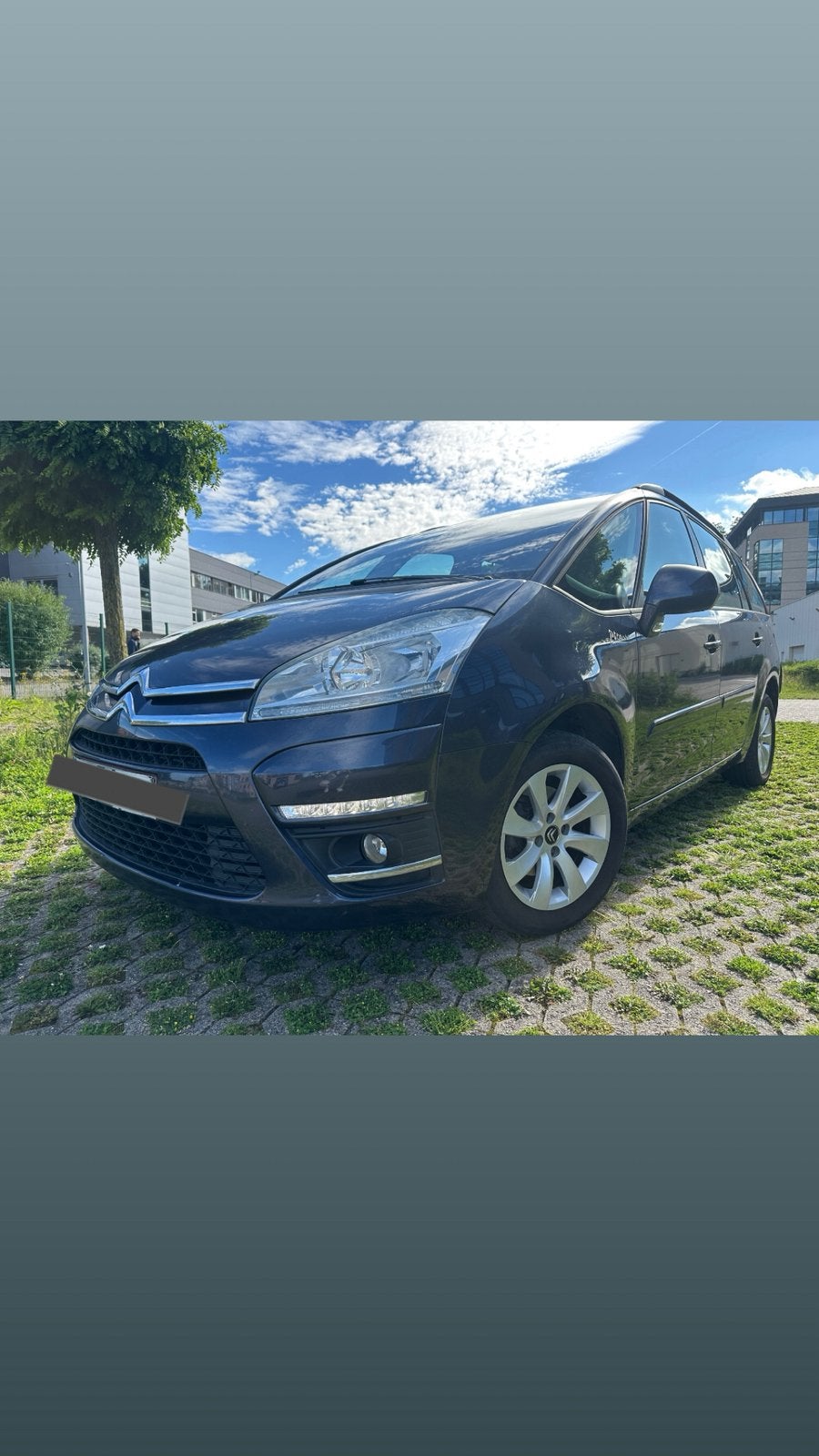 Citroën c4 Picasso 1.6i, Auto's, Euro 5, Monovolume, Zwart, Blauw