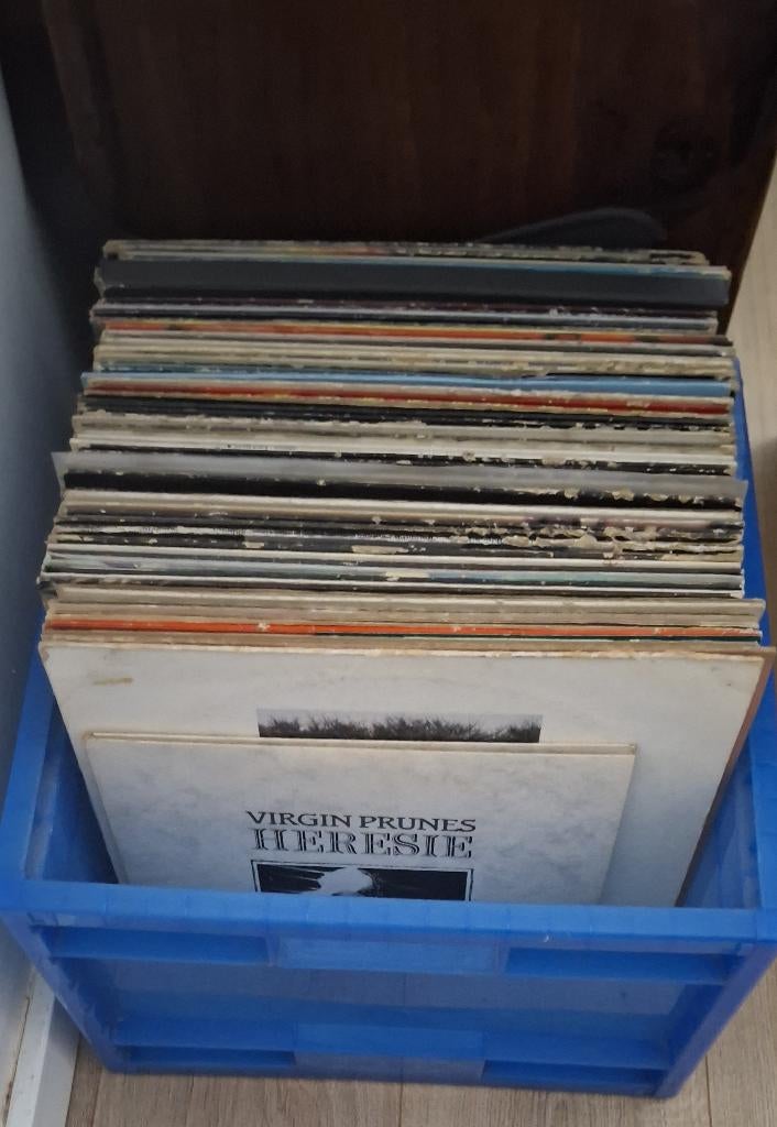 UNE CAISSE ENTIERE DE 79 VINYLE année 80 90, CD & DVD, Vinyles | Autres Vinyles, Utilisé, Vinyle coloré, Double LP, Avec insert
