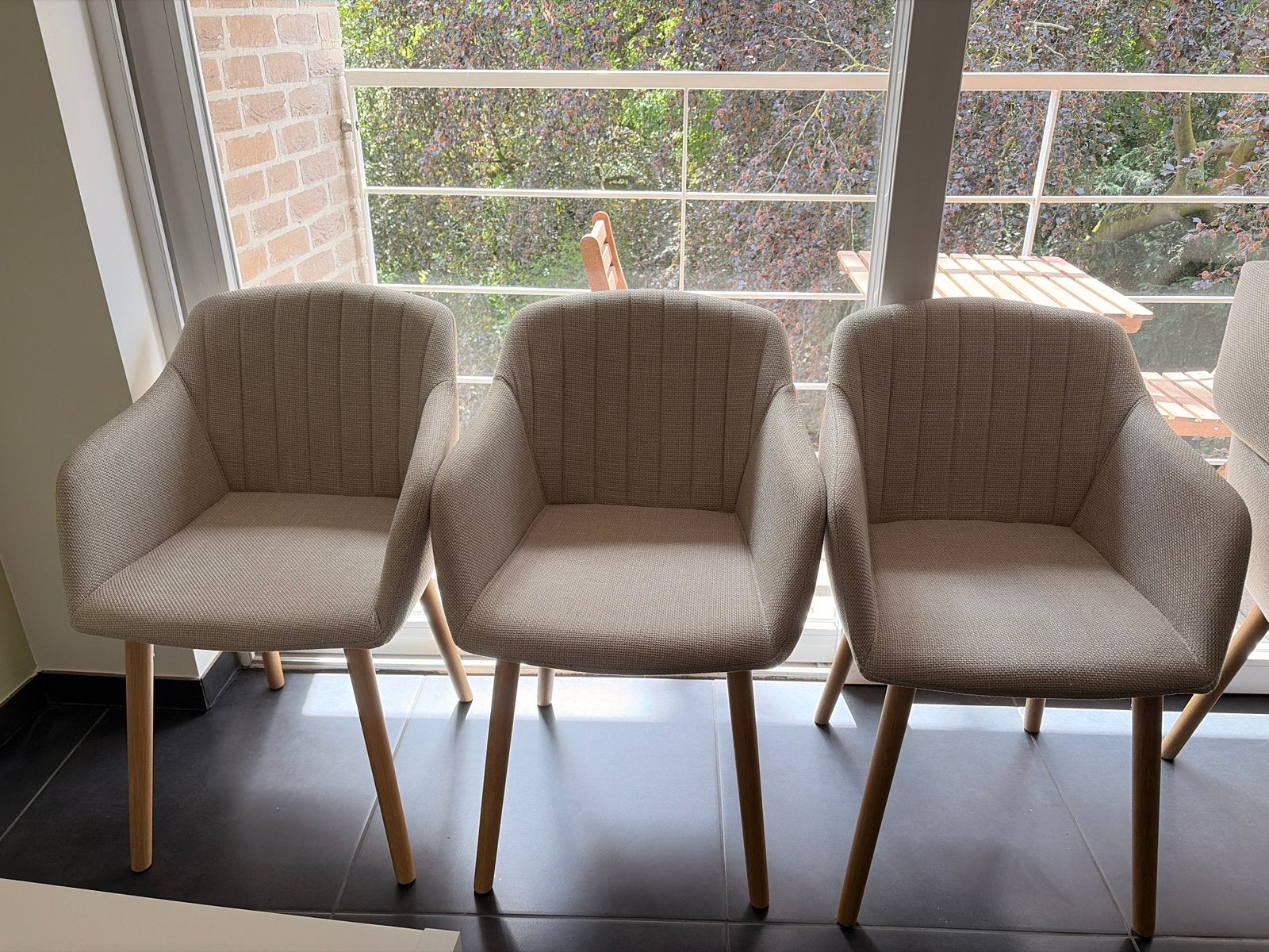 3 eetstoelen (ADSLEV - jysk), Maison & Meubles, Chaises, Enlèvement, Neuf