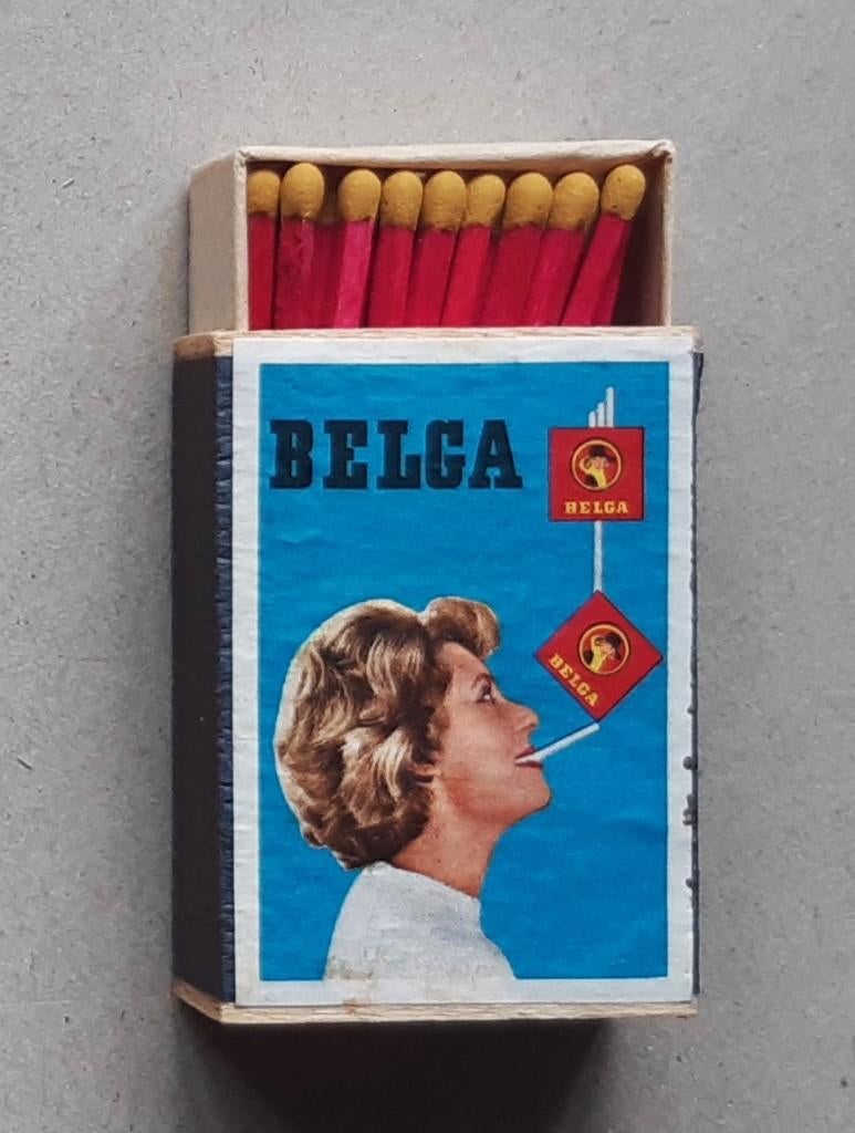 VINTAGE LUCIFERDOOSJE BELGA SIGARETTEN CIGARETTES (4), Ophalen of Verzenden