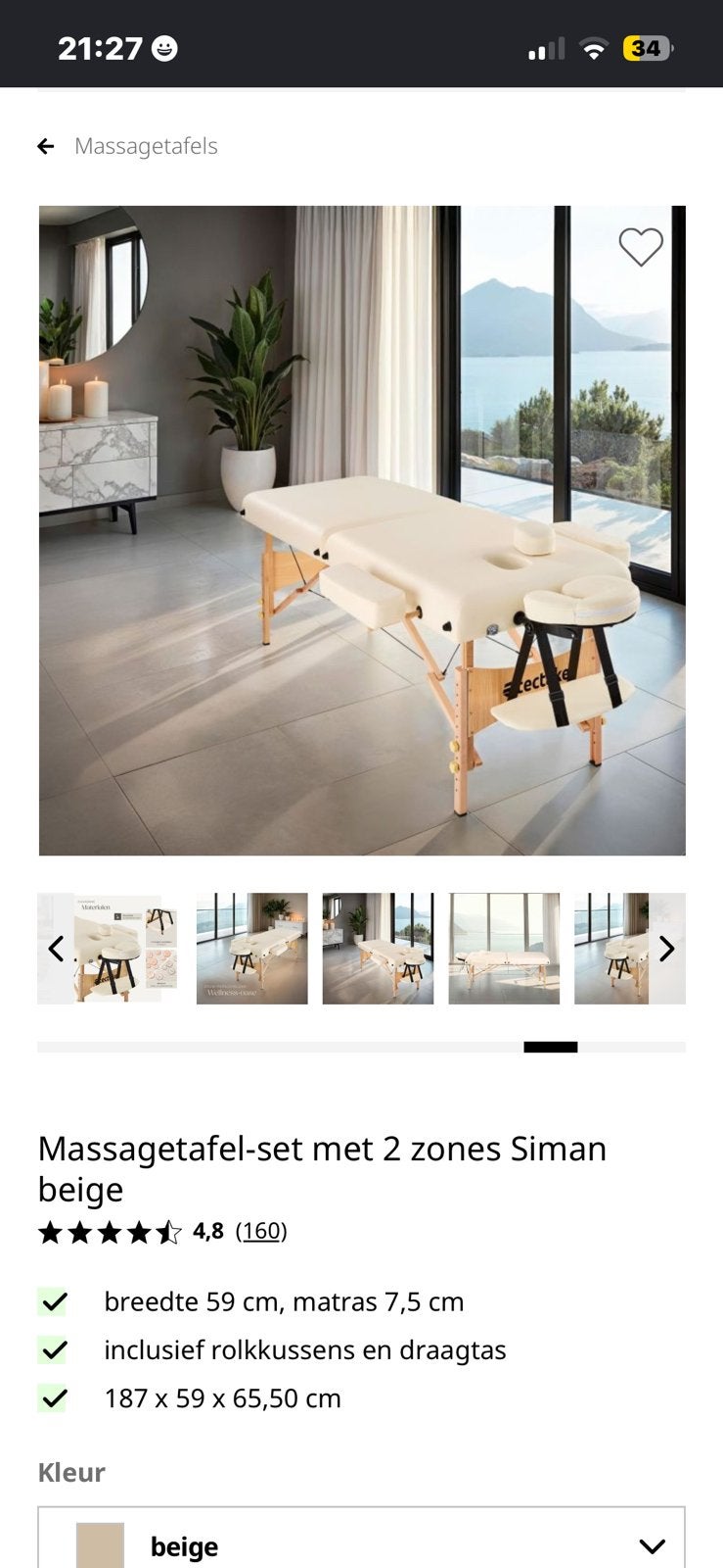 Massagetafel te koop, Ophalen, Zo goed als nieuw