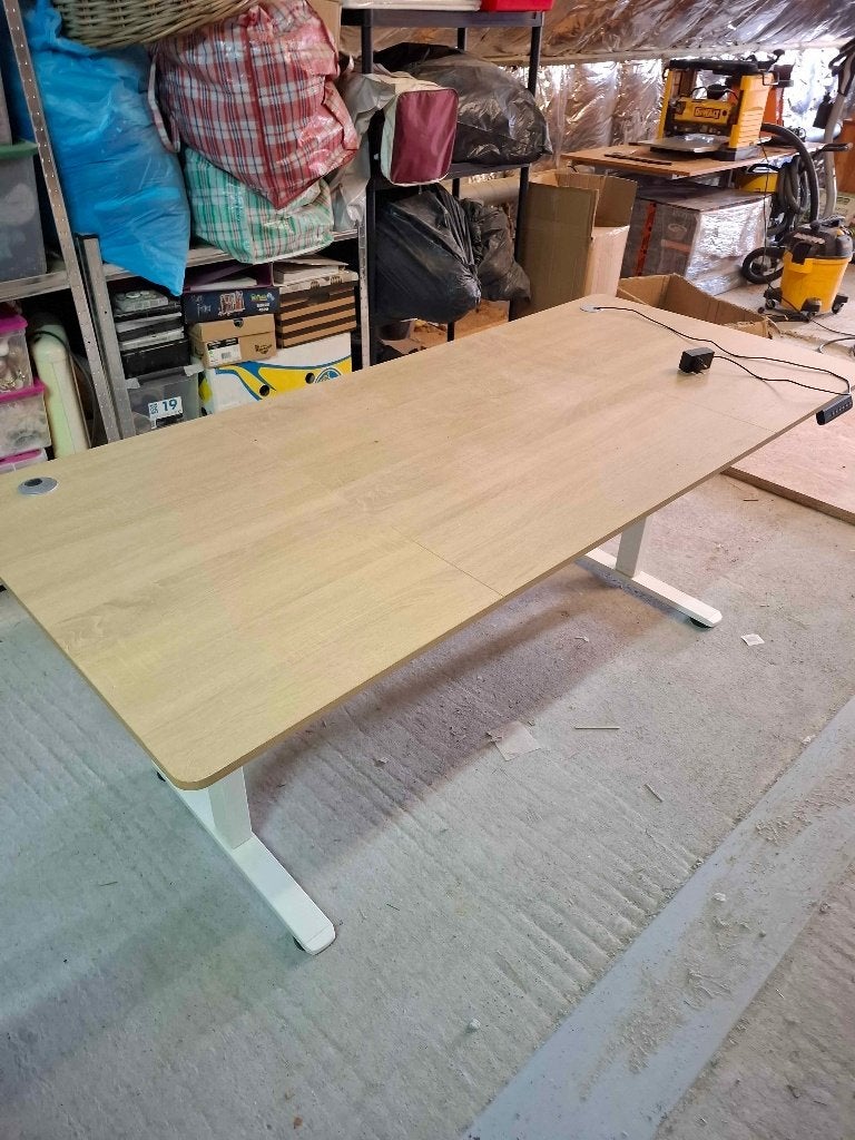 Bureau Électrique Réglable, Ophalen, Hout, 180 cm, Zo goed als nieuw