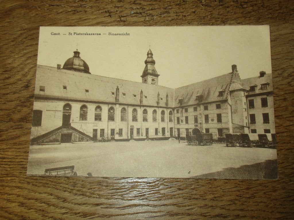 POSTKAART GENT ST PIETERSKAZERNE BINNENZICHT-ZIE FOTO'S, Verzamelen, Verzenden, Gelopen, Oost-Vlaanderen