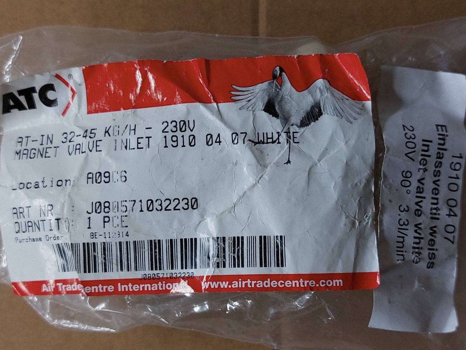 Electrovanne 230V NC, Enlèvement ou Envoi, Neuf
