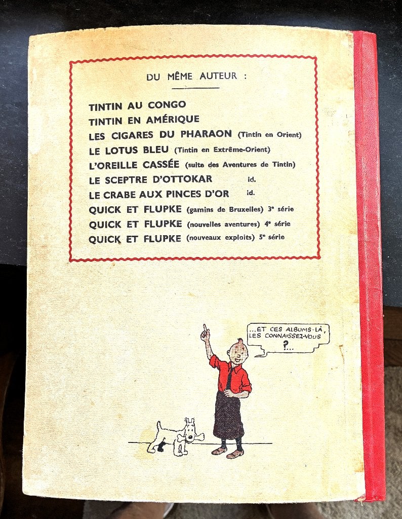 Het zwarte eiland A17 BIS - 1942 - Zeldzame kartonnering, Boeken, Stripverhalen, Gelezen, Verzenden, Eén stripboek, Hergé.