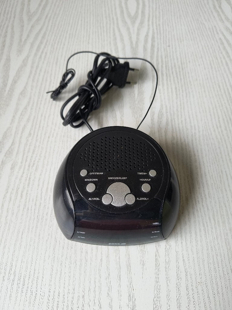 Poss BCR30 wekkerradio – FM/AM – dubbel alarm, Ophalen, Gebruikt, Digitaal
