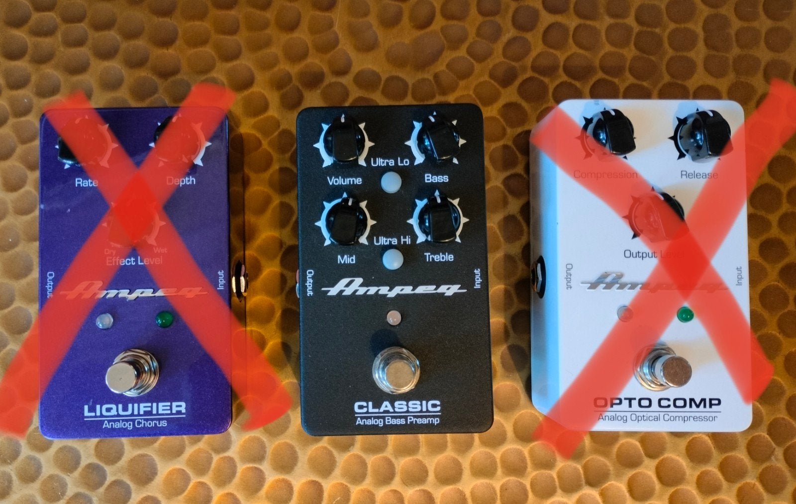 3 pédales de basse Ampeg, Musique & Instruments, Enlèvement ou Envoi, Chorus