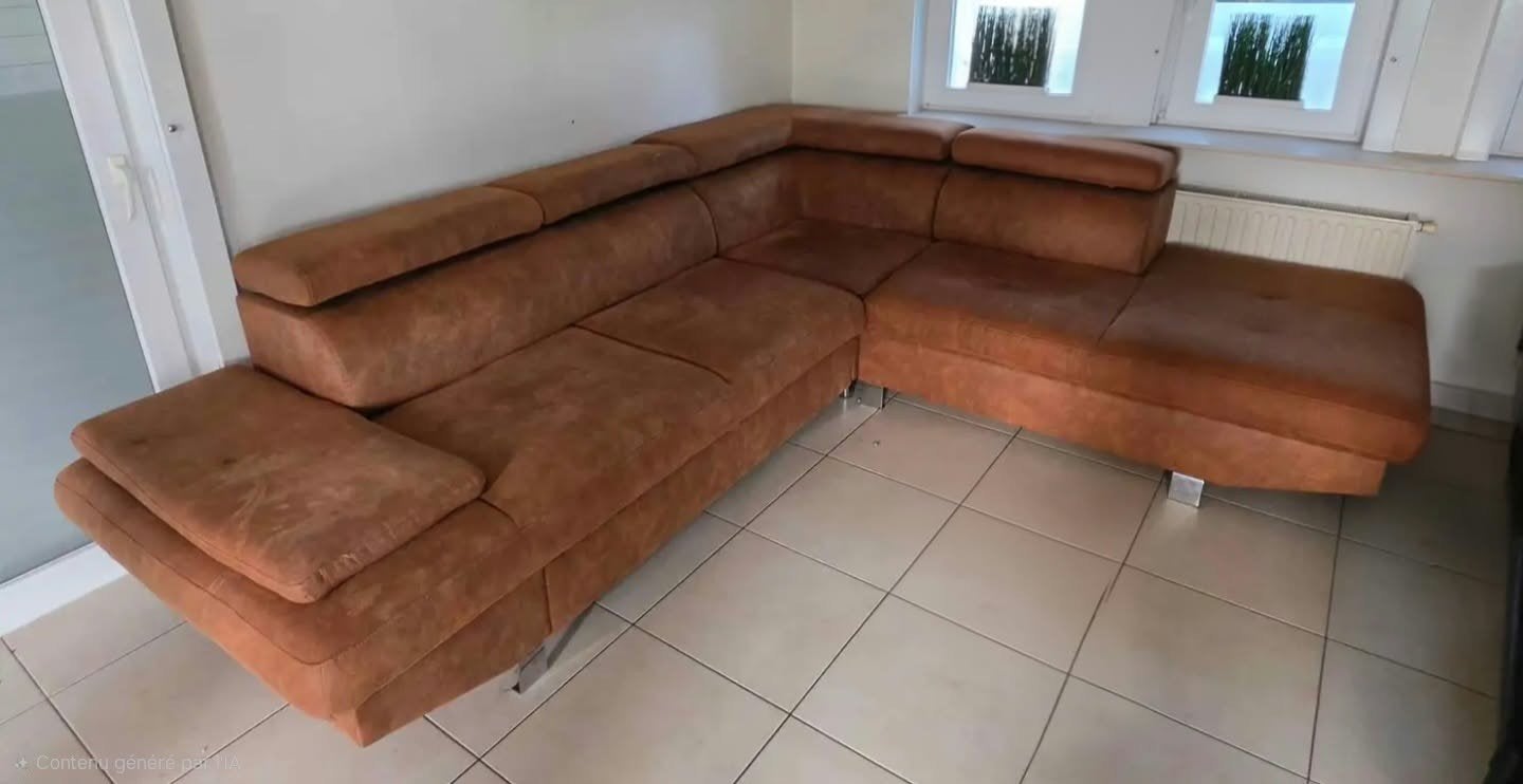 canapé d angle avec pouf, Maison & Meubles, Enlèvement