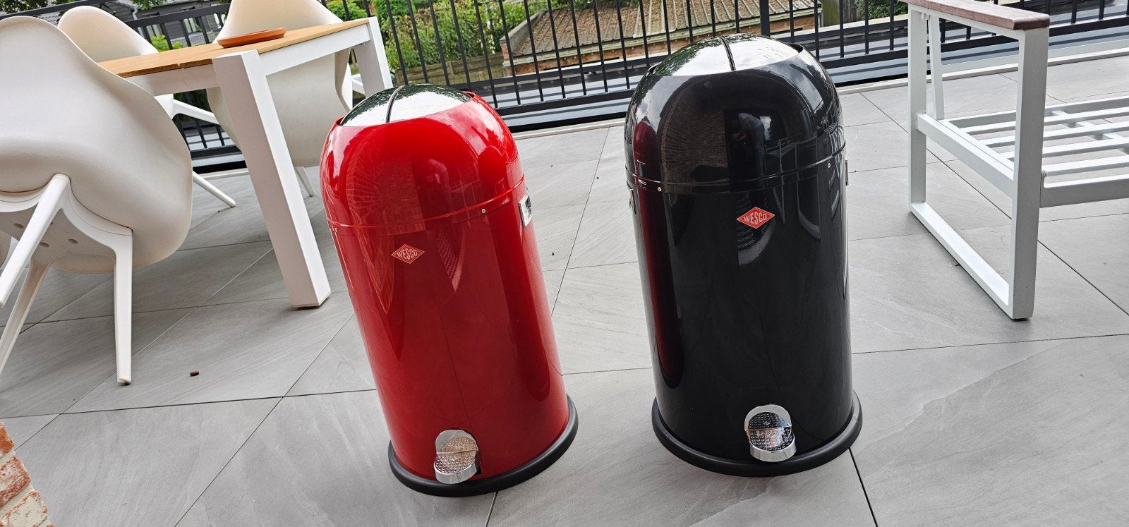 Wesco Kickmaster 33l goede staat, Ophalen, 50 – 75, Gebruikt, Met pedaal