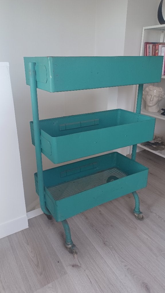 Vintage industrieel trolley, Ophalen, Gebruikt