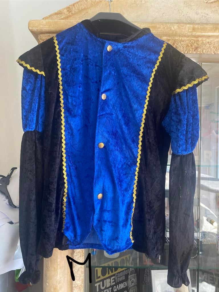 Zwarte piet pak M te koop, Ophalen, Zo goed als nieuw